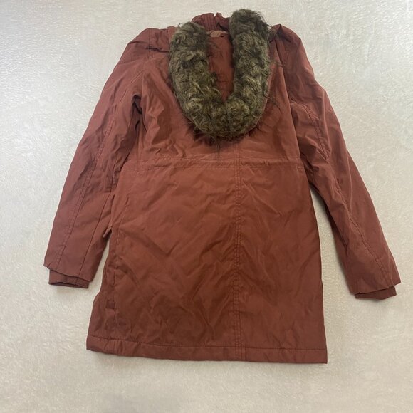 Abercrombie & Fitch 3 in 1 Parka Jacket Women S Ultra Faux Fur Hood Black - Picture 9 of 13